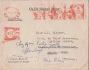 EMA / Meter Franking, GB Type Meter Mark, On His Majesty's Service, 1947, Very Rare, India - Brieven En Documenten