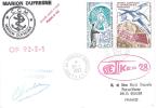 8212  MARION DUFRESNE Au KERGUELEN - OP 92-3-1 - HELIKER 28 - HELICOPTERE - 26-1-1992 - Covers & Documents