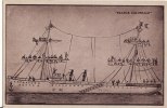 Bateau Voilier "France Coloniale" - Carte Dessinée - Publicité Paris 19  Au Verso ( Voir 2 Scans ) - - Sailing Vessels