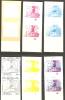 St Vincent Grenadines 1988 $4 Columbus Sighting Land Imperforate Colour Trial Proofs Vertical Pairs   MNH - St.Vincent & Grenadines