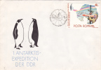 PINGUINS, 1990, SPECIAL COVER, OBLITERATION CONCORDANTE, ROMANIA - Penguins