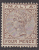 MALTA 1885 4d Brown QV SG 27 HM XA13 - Malte (...-1964)