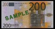 Test Note "BELLCON" Testnote, 200 EURO, Variante A, RRR, UNC - Andere & Zonder Classificatie