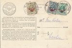 167/19 - Carte SNCB TP Service Lion Héraldique Tricolore LA LOUVIERE 1933 - Verso Gare De LA LOUVIERE - Briefe U. Dokumente