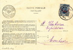 170/19 - Carte SNCB TP Service Lion Héraldique 50 C OOSTENDE 1935 - Au Verso Cachet De Gare OOSTENDE - Cartas & Documentos