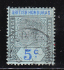 British Honduras 1899 - 1901 Numeral Tablet 5c Used - Honduras Británica (...-1970)