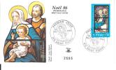 FDC 852  NOËL 86 001 - FDC