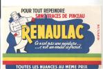 Buvard RENAULAC  Pour Repeindre Sans Traces De Pinceau Offert Par M. Gazeau De Reims - Farben & Lacke