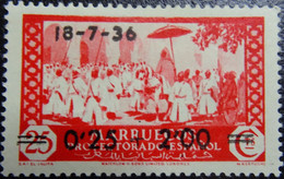 MA161GDEV-L4209TEUESPCOLMA.Maroc .Marocco.MARRUECOS ESPAÑOL Boda Del Jalifa.1936 (Ed 161**) Sin Charnela.MAGNIFICO. - Marocco Spagnolo