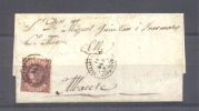 1863.- VILLARROBLEDO (ALBACETE) A ALBACETE - Storia Postale