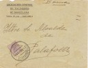 Carta Barcelona 1921. Asociacion De Tocineros - Briefe U. Dokumente