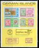 1    CAYMAN ISLANDS 1976  - 75 Años Del Primer Sello Postal-Sello Sobre Sello - Iles Caïmans
