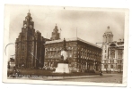Liverpool (Royaume-Uni, Merseyside) : Liver Builging, Dock Office And Cunard En 1931 (lively). - Liverpool