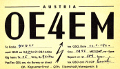 ZS30453 Cartes QSL Radio OE4EM AUSTRIA Used Perfect Shape Back Scan At Request - Radio