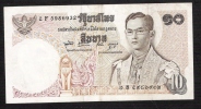 THAILAND   P83i 10  BAHT   1969 #2F   Signature 49    VF     NO P.h. ! - Tailandia