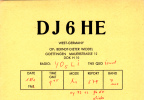 ZS30456 Cartes QSL Radio DJ6HE WEST GERMANY Used Perfect Shape Back Scan At Request - Radio