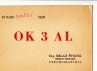 ZS30484 Cartes QSL Radio OK3AL CZECHOSLOVAKIA Used Perfect Shape Back Scan At Request - Radio