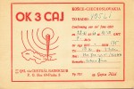 ZS30485 Cartes QSL Radio OK3CAJ CZECHOSLOVAKIA Used Perfect Shape Back Scan At Request - Radio