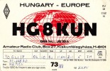 ZS30501 Cartes QSL Radio HG8KUN HUNGARY Used Perfect Shape Back Scan At Request - Radio