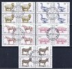 BG Bulgarien 1991 Mi 3923-27 Haustiere (Viererblocks) - Gebraucht