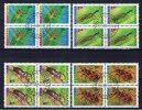 BG Bulgarien 1993 Mi 4093-96 Insekten (Viererblocks) - Oblitérés