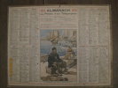 ALMANACH DES POSTES 1923 VILLEFRANCHE SUR MER RACCOMMODAGE DES FILETS  DEPT DE LA MARNE CALENDRIER PTT - Grand Format : 1921-40