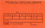 ZS30574 Cartes QSL Radio ROMANIA Not Used Perfect Shape Back Scan At Request - Radio