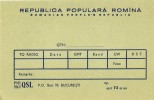 ZS30577 Cartes QSL Radio ROMANIA Not Used Perfect Shape Back Scan At Request - Radio