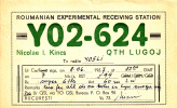 ZS30587 Cartes QSL Radio YO2-624 ROMANIA Used Perfect Shape Back Scan At Reques - Radio
