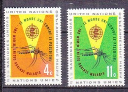 H0059 - ONU UNO NEW YORK N°98/99 ** MALARIE - Unused Stamps