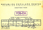 ZS30604 Cartes QSL Radio YO5-OA ROMANIA Used Perfect Shape Back Scan At Reques - Radio