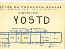 ZS30605 Cartes QSL Radio YO5TD ROMANIA Used Perfect Shape Back Scan At Reques - Radio