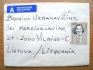 Cover Sent From Norway To Lithuania, Norma Balean Actress - Lettres & Documents