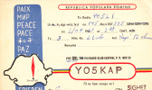 ZS30620 Cartes QSL Radio YO5KAP ROMANIA Used Perfect Shape Back Scan At Reques - Radio