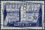 922  12 Ans De La Bataille De Narvik  Oblitéré "Roubaix"  016 1952 FS + - Usados