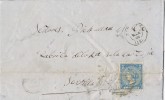 Carta Entera ZARAGOZA  1866, Parrilla Numeral 15 - Cartas & Documentos