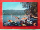 V7-73-savoie-sur Le Lac  D'aiguebelle-alepin Le Lac-plage Du Camping Ferrand-animee- Barques-- - Aiguebelle
