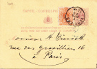 7004# BELGIQUE COB N° 28 LION COUCHE / CARTE ENTIER POSTAL Obl VERVIERS 1878 Pour PARIS Par ERQUELINES - 1869-1888 Leone Coricato