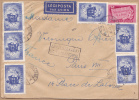 7006# HONGRIE LETTRE PAR AVION LEGIPOSTA  Levélszekrény útján Adatottfel Obl BUDAPEST 1949 MAGYAR Pour PARIS - Storia Postale