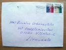 Cover Sent From Netherlands To Lithuania, Bicycle Bakfiets Flessenlamp - Cartas & Documentos