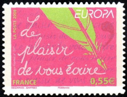 CEPT / Europa 2008 France,n°  207 ** Autoadhésif Au Modèle 4181 - Le Plaisir De Vous écrire - Plume - 2008