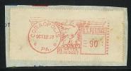 FILATELIA - FRANCO/ANNULLO MECCANICO ROSSO - CORAOPOLIS ANNO 1957 - MECHANICAL RED CANCEL STAMP - Marcofilie