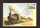 1986 NORTH CYPRUS RAILWAYS IN CYPRUS TRAIN LOCOMOTIVES MAXIMUM CARD - Brieven En Documenten