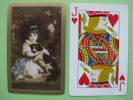 Carte à Jouer Ancienne De Collection (USA) : Petite Demoiselle BOWLES - Playing Cards (classic)