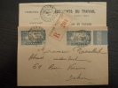 IMPRIME RECOMMANDE DU TRIBUNAL DE DAKAR SENEGAL 1940  COVER LETTRE - Other & Unclassified