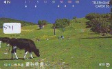 Télécarte JAPON * VACHE (521) COW * KOE * PHONECARD JAPAN * TELEFONKARTE * VACA * TAURUS * - Koeien