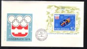 INNSBRUCK WINTER OLYMPICS, 1976, COVER FDC, ROMANIA - Winter 1976: Innsbruck