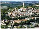 MONTCUQ - VUE AERIENNE - LE BOURG ET LA TOUR - Montcuq