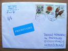 Cover Sent From Czech Rep. To Lithuania, Bird Oiseaux , Flowers - Lettres & Documents