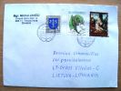 Cover Sent From Slovakia To Lithuania, Religion Painting, Dobsinsky, Dragon - Storia Postale